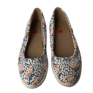 Uin‎ Tulip in May Painted Silk Ballet Flats 7
